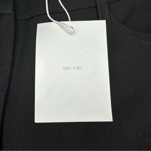 Oak + Fort Women’s Black Slit Slim Straight Trousers Size 0 Retail $98 CAD - Picture 7 of 13